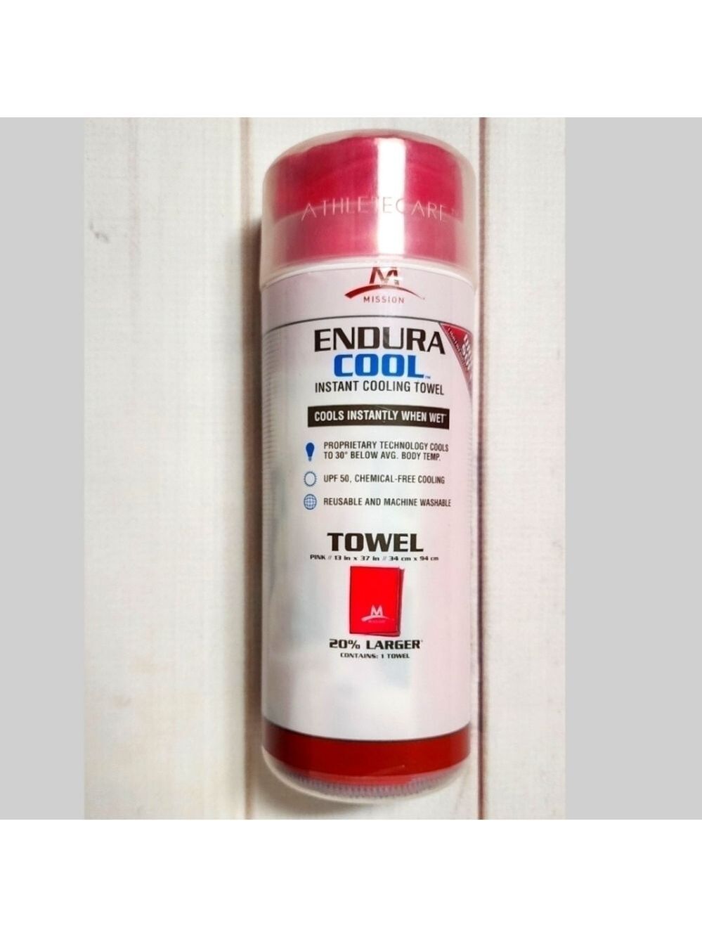 Mission Endura Cool Instant Cooling Towel in Pink New In Package